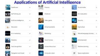 Applications of Artificial Intelligence
 