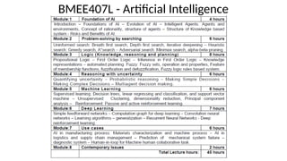 BMEE407L - Artificial Intelligence
 