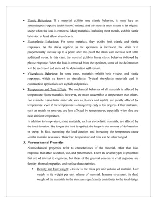 Civil Engineering Materials - Material properties and concrete ...
