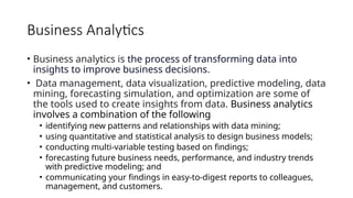 Introduction to Data science and understanding the basics | PPTX