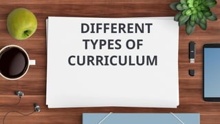 DIFFERENT
TYPES OF
CURRICULUM
 