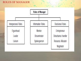 ROLES OF MANAGER
 
