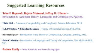 Introduction to Finite Automata and model Questions to Students | PPTX