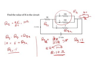 Find the value of R in the circuit
 