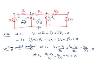 Network Analysis including KCL , KVL, STAR and Detla transformatios