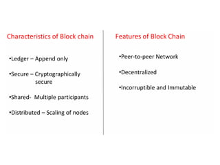 Introduction to Block chain The growth of block chain technology ...