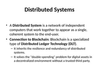 Introduction to Block chain The growth of block chain technology ...