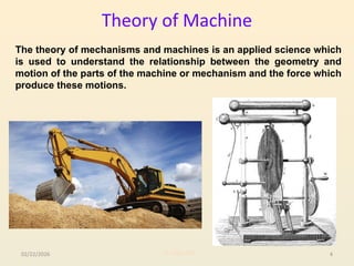 Theory of Machine in a detail Presented by a university lecturer | PPT