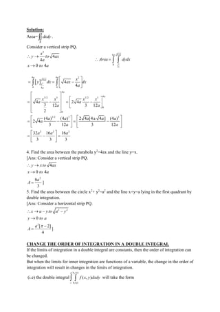 Multiple Integrals and Their Applications in Cartesian and Polar ...