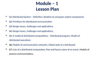 Comprehensive Overview of Distributed Computing Systems and Design ...