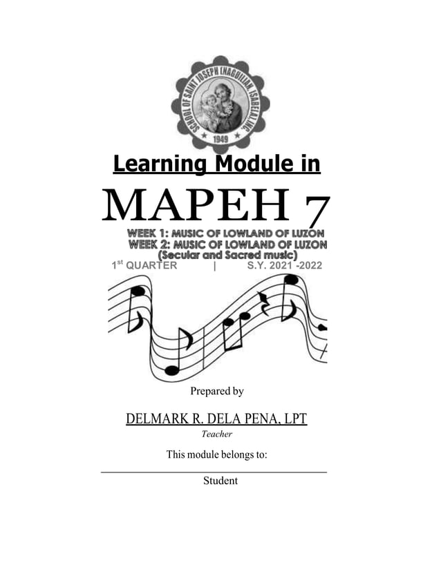 Module 1 2 Mapeh 7 music PDF