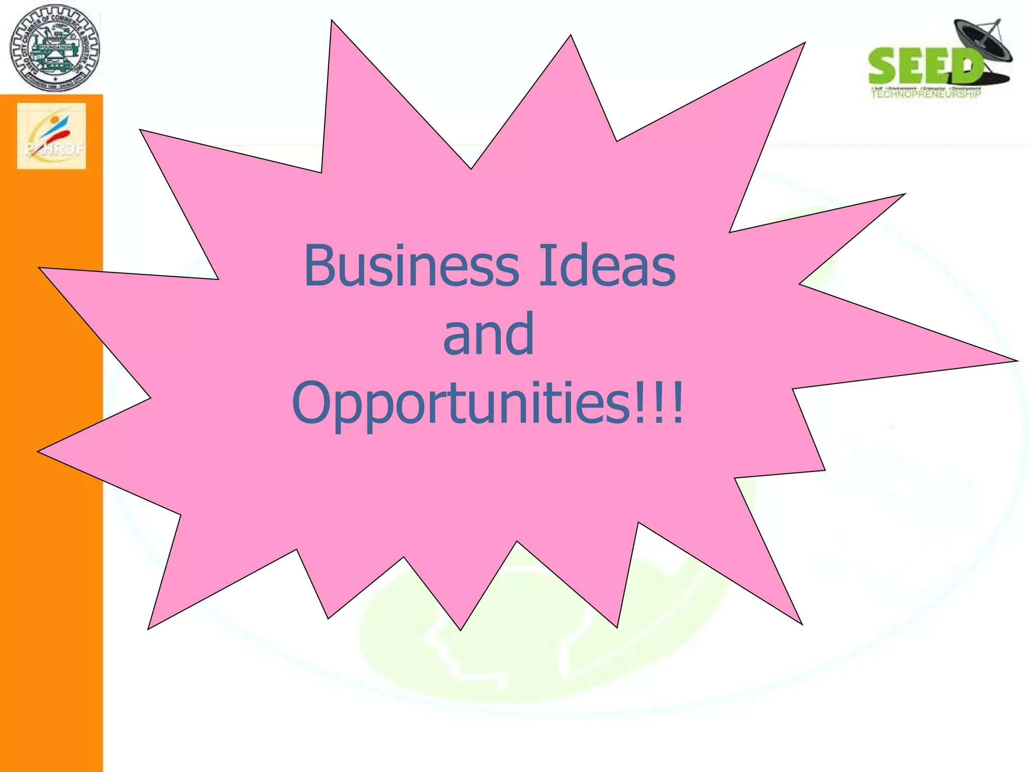 Business Ideas and Opportunities!!! 