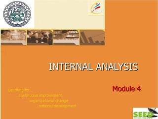 INTERNAL ANALYSIS   Module 4 