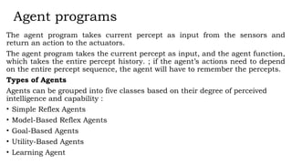 Agents-Artificial Intelligence with different types of agents | PPTX