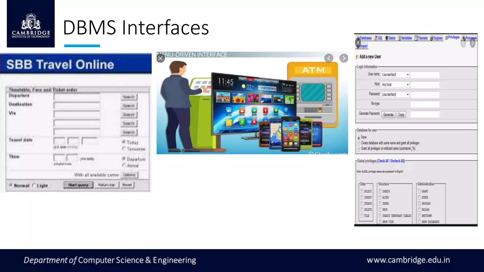 DBMS Interfaces
 