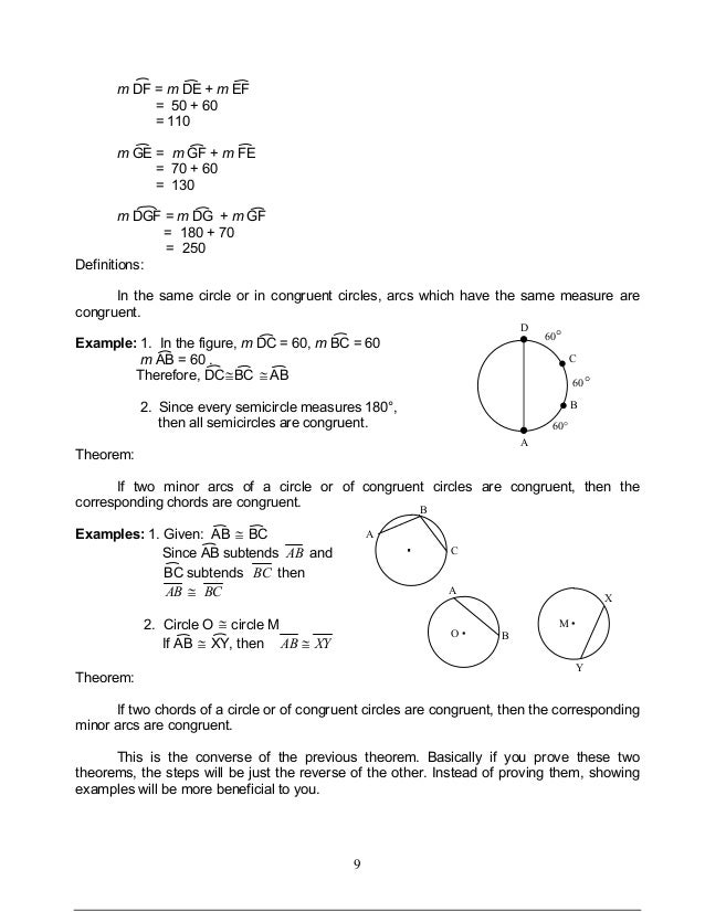 module 1 circles 10 6 circles and arcs form k