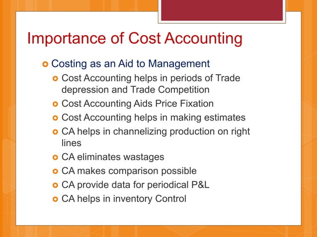 Module 1 - cost and management accounting.pptx | Business Accounting ...