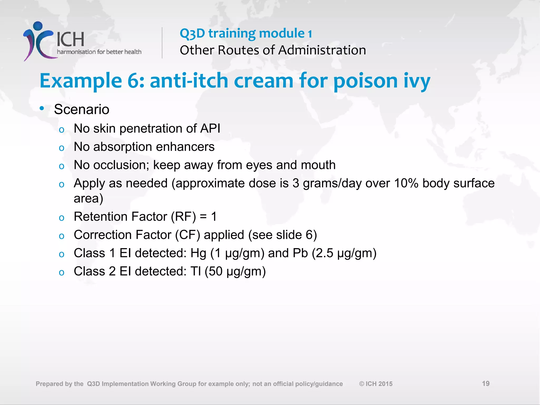 Module 1 developing acceptable levels for other routes of ...
