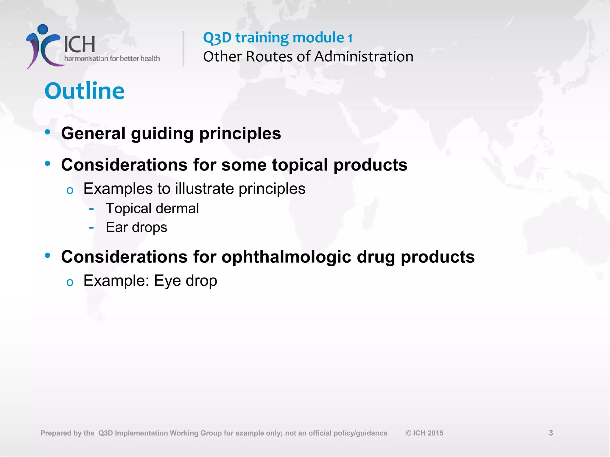 Module 1 developing acceptable levels for other routes of ...