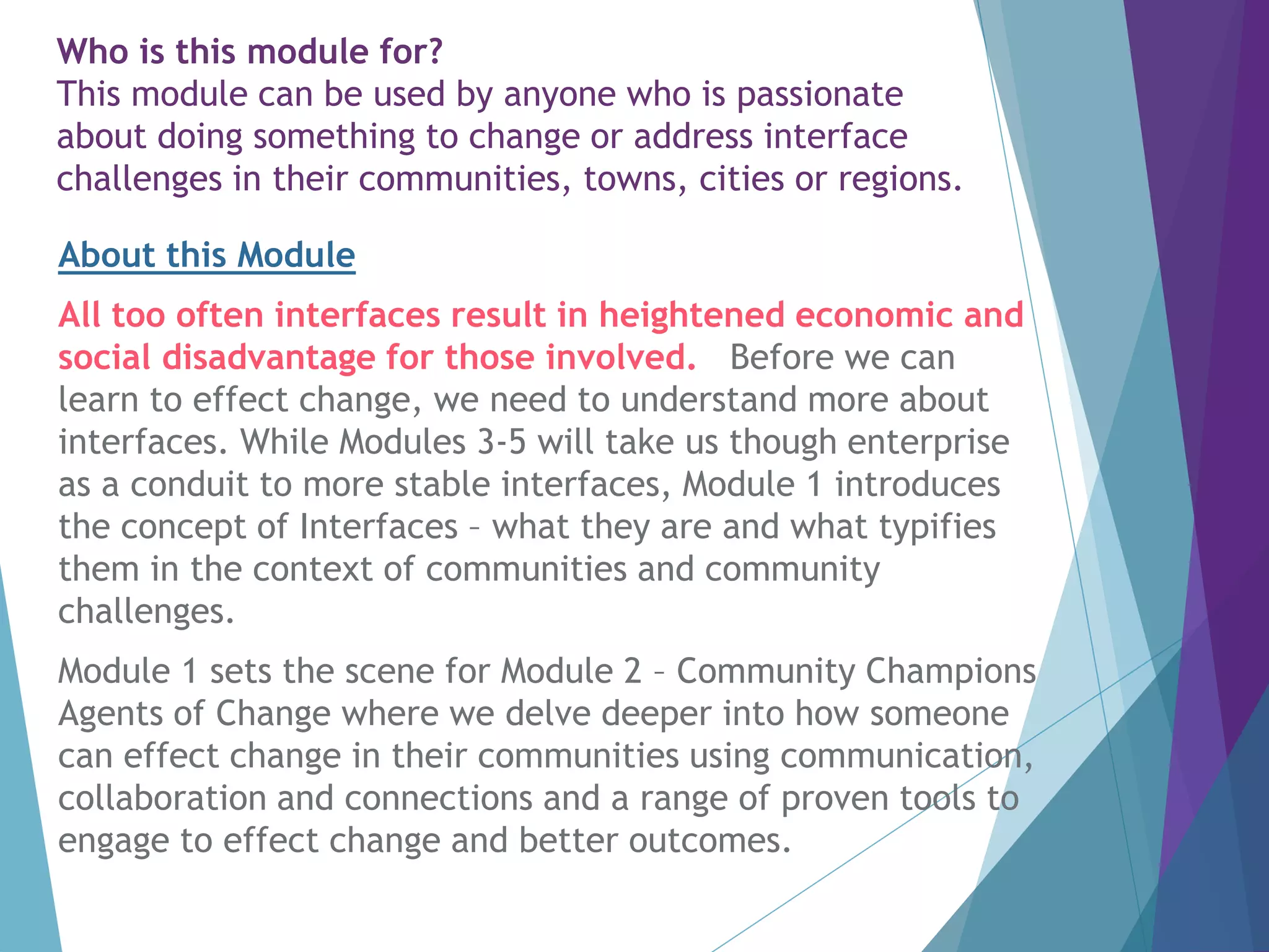 Module 1 examining interface areas | PPT