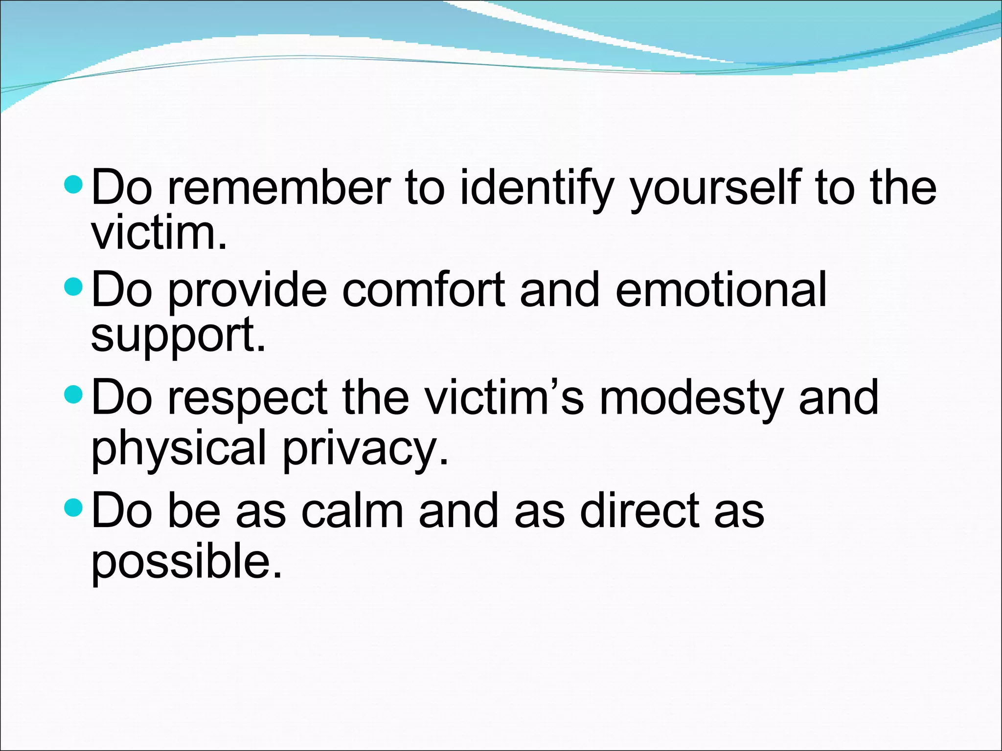 Respect Document Example Module 1 Guidelines In Giving Emergency Care | PPT