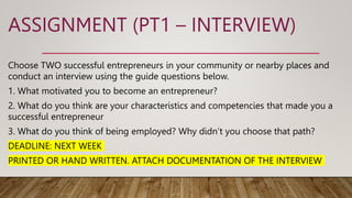 MODULE 1 - INTRODUCTION TO ENTREPRENEURSHIP | PPTX