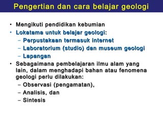 Module 1 introduction to geology | PPT