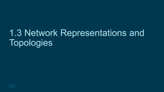 12
1.3 Network Representations and
Topologies
 