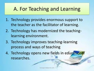Module 1 Lesson 3 - Role Of Technology For Teaching And Learning