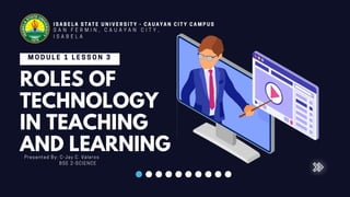 ROLES OF
TECHNOLOGY
IN TEACHING
AND LEARNING
kk
 