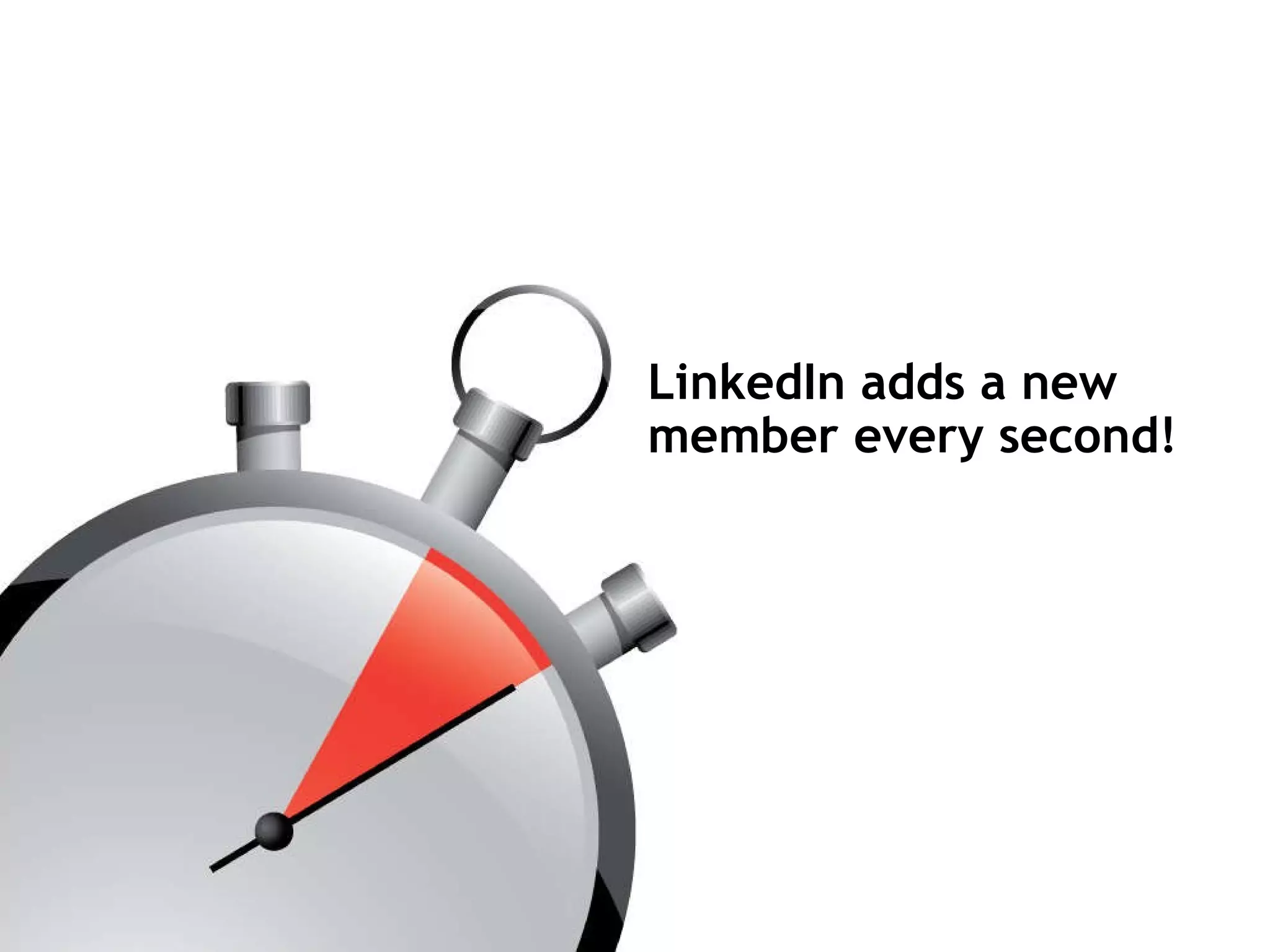 LinkedIn adds a new member every second! 