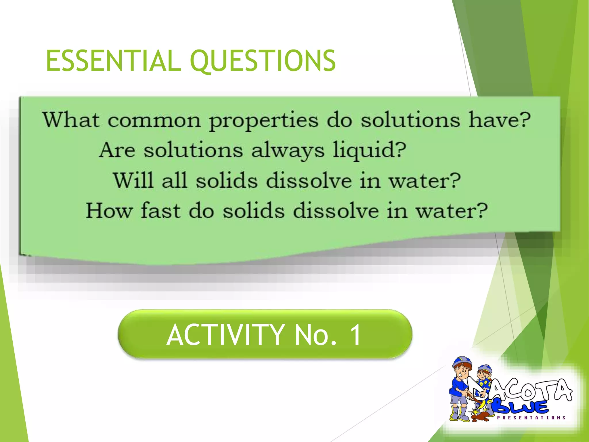 ESSENTIAL QUESTIONS 
ACTIVITY No. 1 
 