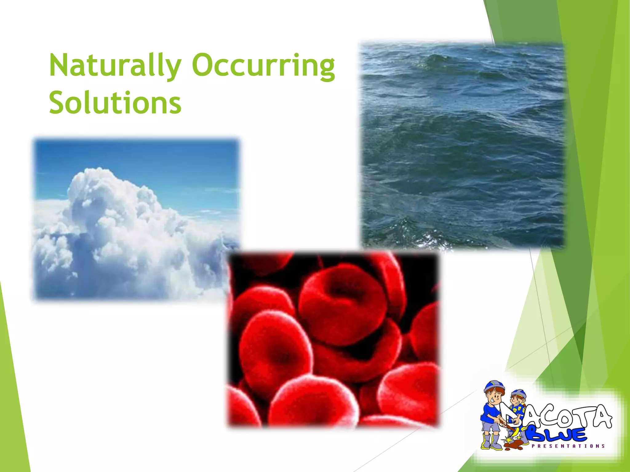 Naturally Occurring 
Solutions 
 