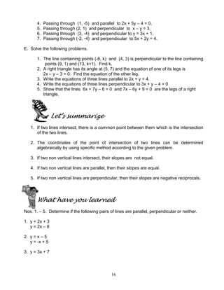 Module 1 plane coordinate geometry | PDF