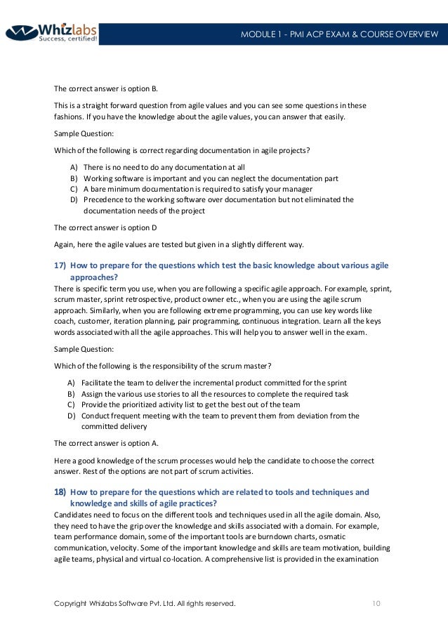 PMI-ACP Zertifizierungsprüfung