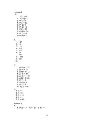 Module 1 polynomial functions | PDF