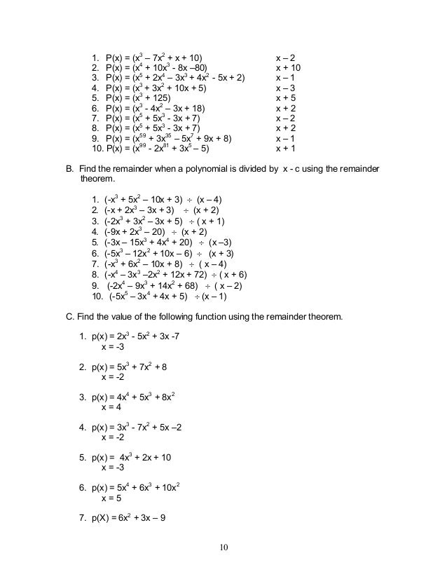 Module 1 Polynomial Functions