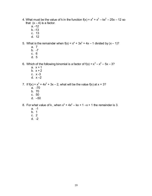 Module 1 Polynomial Functions Module 1 Polynomial Functions