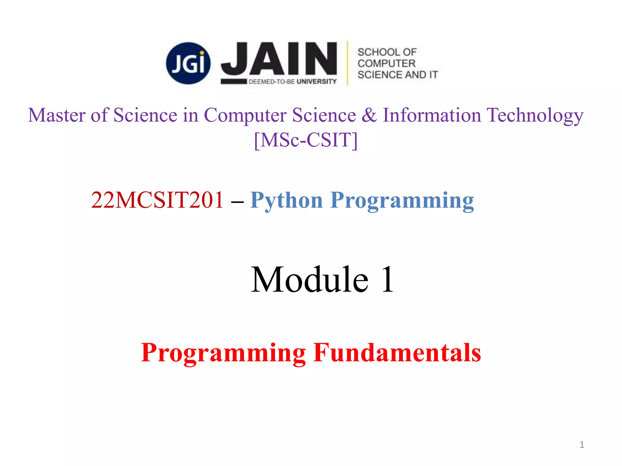 Module 1 - Programming Fundamentals.pptx