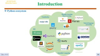 Introduction
 Python ecosystem
2
AI VIETNAM
All-in-One Course
Year 2022 14
 