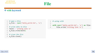 File
 with keyword
AI VIETNAM
All-in-One Course
Year 2022 74
 
