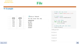 File
AI VIETNAM
All-in-One Course
Year 2022
 Example
76
 