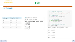 File
 Example
AI VIETNAM
All-in-One Course
Year 2022 78
 