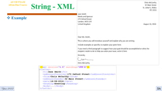 String - XML
 Example
AI VIETNAM
All-in-One Course
Year 2022 54
 