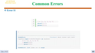 Common Errors
 Error 11
AI VIETNAM
All-in-One Course
68
Year 2022
 