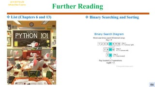 Further Reading
 List (Chapters 6 and 13)
AI VIETNAM
All-in-One Course
86
 Binary Searching and Sorting
 