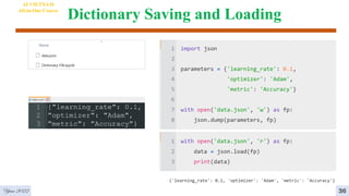 Dictionary Saving and Loading
AI VIETNAM
All-in-One Course
Year 2022 36
 