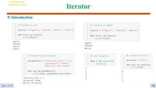 Iterator
4
AI VIETNAM
All-in-One Course
Year 2022 13
 Introduction
 