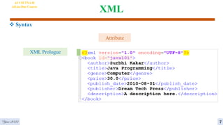 XML
 Syntax
Year 2022
XML Prologue
Attribute
AI VIETNAM
All-in-One Course
7
 