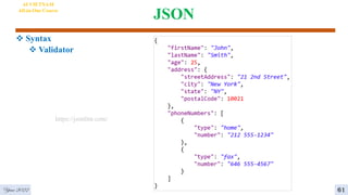 JSON
 Syntax
 Validator
Year 2022 61
https://jsonlint.com/
AI VIETNAM
All-in-One Course
 